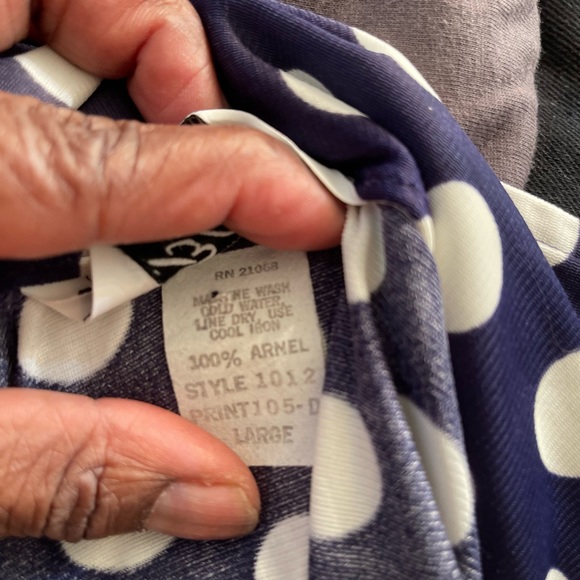 Mr Blackwell woman’s button up blue and white shirt used vintage large - Picture 9 of 11